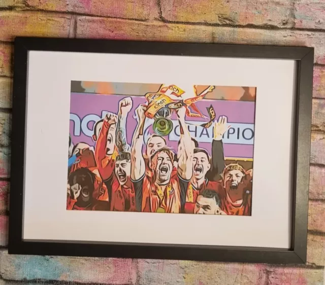 Dundee United Champions 2024 Football Picture Pop Art Tribute