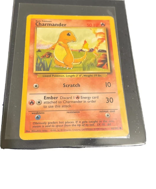 RARE ORIGINAL 1995 Charmander Pokemon Card 46 102 MINT 149 99