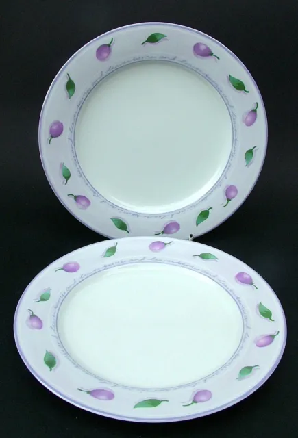 TWO Marks and Spencer Berries & Leaves Pattern Side or Bread  Plates 16.5cm VGC
