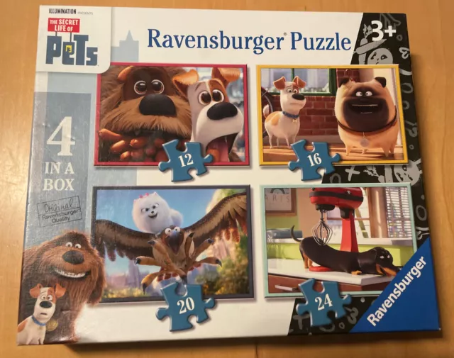 Ravensburger 4 Puzzles Secret Life of Pets 100 Pièces Comme des Bêtes