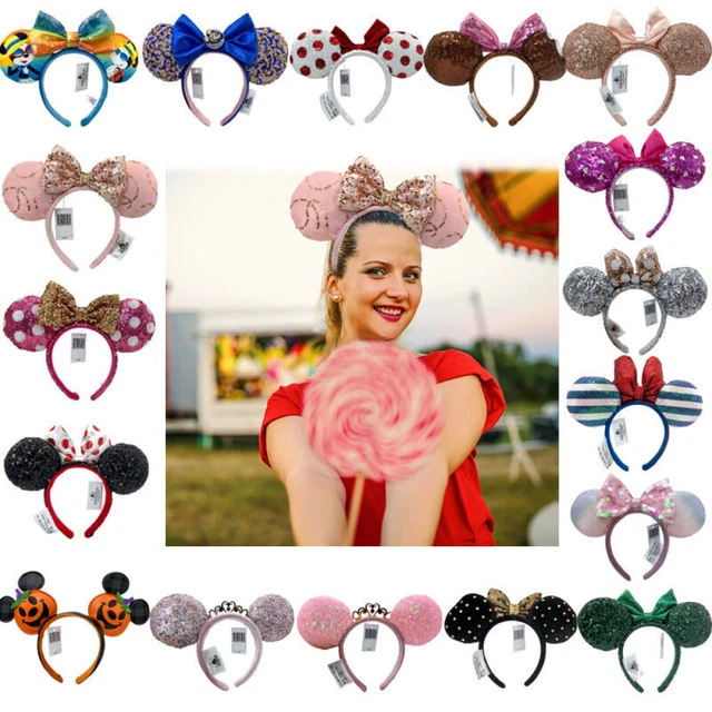 Mickey Bow Minnie Mouse Ears Disney-Parks Bow Purple Belle Headband