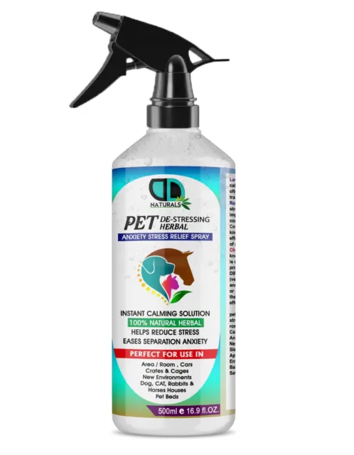 Calming Spray for PETS Dogs, Cats, Rabbits, Horses Stress and Anxiety Relief