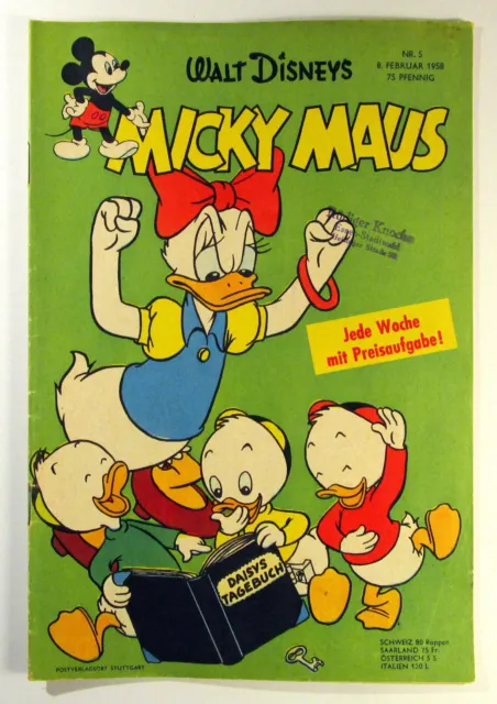 Micky Maus 1958 Heft 5 vom 8 Februar 1958 Walt Disney Original Ehapa Verlag