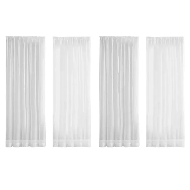 84 Pulgadas de  4 Paneles Cortinas Blancas Transparentes Cortinas Tran1212