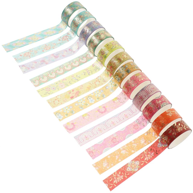 12 rollos hágalo usted mismo cintas washi cinta de bolsillo cinta de papel artesanal juegos cinta de artesanía regalo