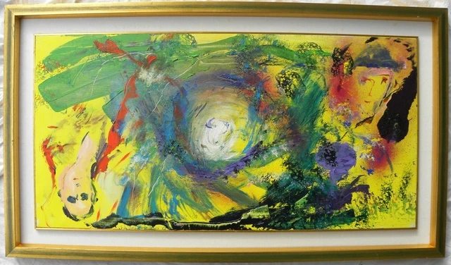 Ernesto TRECCANI (Milano 1920-2009) IL MONDO ALLA ROVESCIA OLIO su TELA 50x100