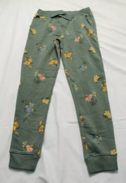 OshKosh B'gosh Girl's Floral Print Pull-On Fleece Pants CG2 Sage Size 8 NWT