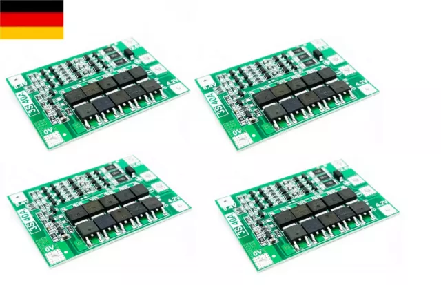 4 Stück BMS 3S 40A Protection Platine Enhance 12,6V LiFePo4 Li-ion PCB Schrauber