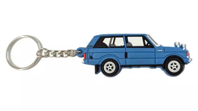 Landrover Range Rover Classic 3dr Collectors Key Ring - LIGHT BLUE