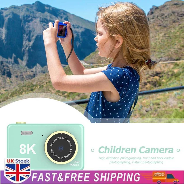 80MP 2.4 inch HD Screen Kids Digital Video Photo Camera with 32GB Card (Green)