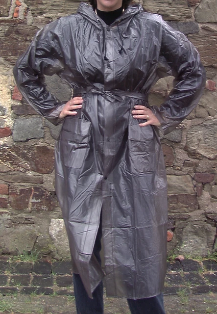 Olle Maier Mantel Regenjacke Plastik Pink Plastic Mac