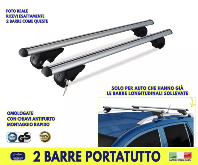 Barre tetto Fiat Panda 169 metano kit 2003>2011 portatutto portapacchi  bagagli 2