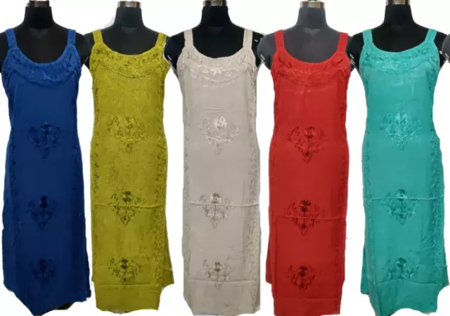 Deal 5pc Women Hippie Gypsy Casual Maxi Tunic Sundress Bohemian beach Dress