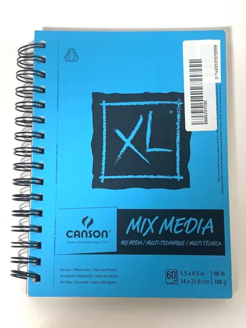  Canson XL Mixed Media Paper Pad, 98 lb, 9 x 12 Inches