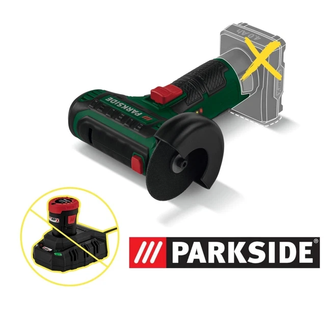 Meuleuse D'angle Sans Fil Parkside 20V PWSAM 20-Li A1 - Sans Batterie Ni Chargeur, Neuve