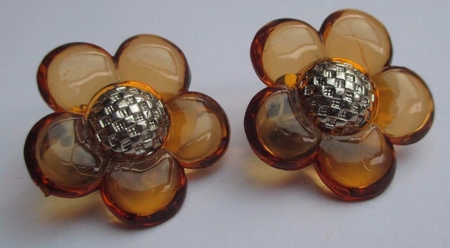 Boucles D'Oreilles Rétro Clips Signées BARCLAY - Bijou Vintage Argenté, Modèle 5065