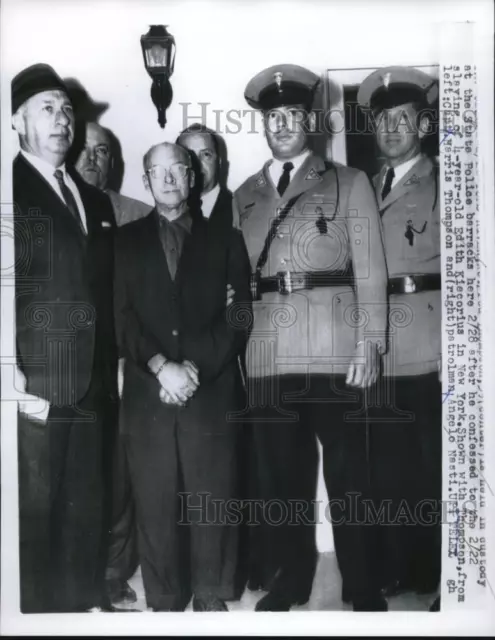 1961 Press Photo Police Barracks Man Confesses to Killing 4 Year Old Edith Kieco