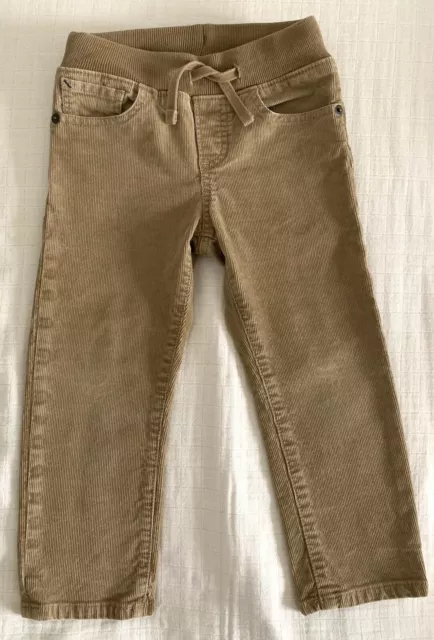 Baby Gap 1969 Kids Boys Slim Corduroy Drawstring Waist Pants Brown Size 3