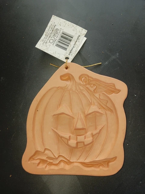 Prensa de algodón de terracota CALABAZA HALLOWEEN Jack-O-Lantern AMACO arcilla artística nueva con etiquetas