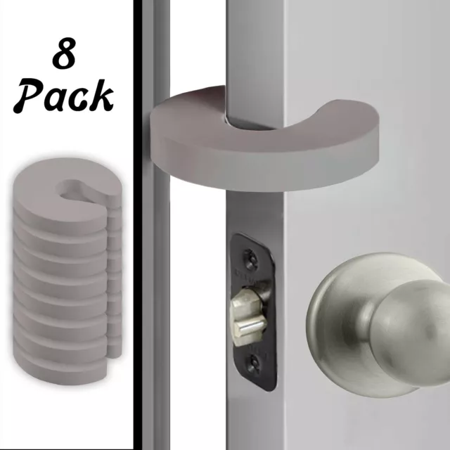 baby safety door stopper finger pinch guard - GREY - 8 PACK