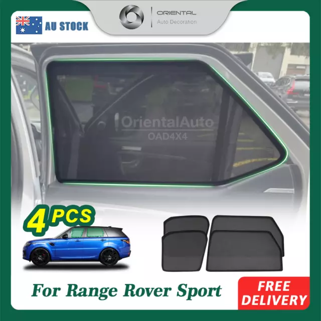 4PCS Magnetic Window Sun Shade Mesh Cover for Range Rover Sport L494 2013-2022