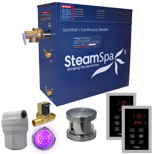 Generador de baño de vapor SteamSpa RYT600-A Royal 6 KW QuickStart - níquel