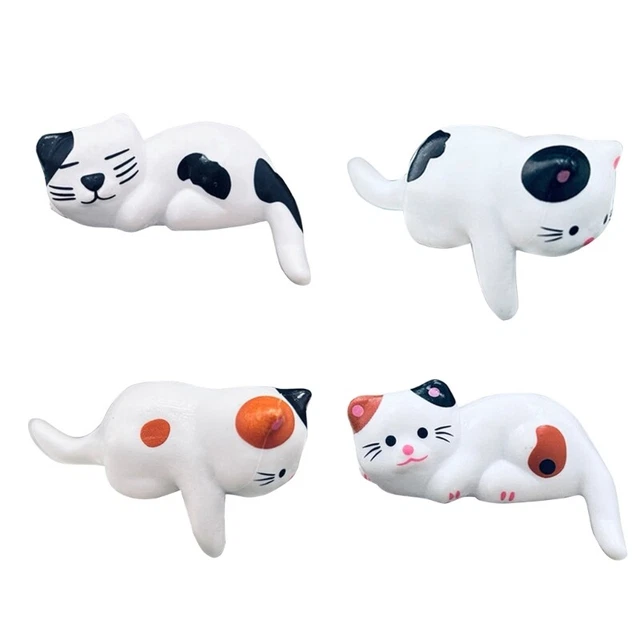 Mini Cat Statue Decor Aquarium Tanks Cat Figurines Ornament Fence Statues