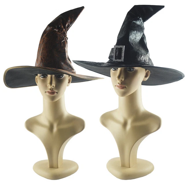 Cuero Bruja Mago Sombreros Fiesta Sombreros Fiesta Halloween Fiesta Accesorios Disfraz Cosplay JQ