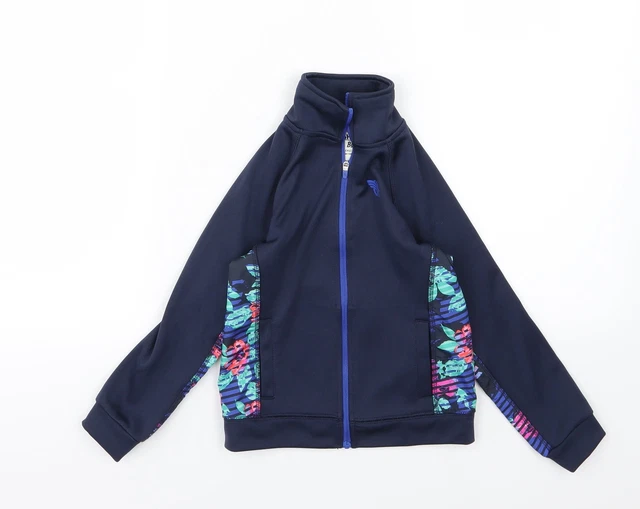 OshKosh B’gosh Girls Blue Floral  Jacket  Size 5 Years  Zip