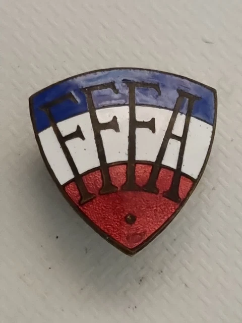 Rare insigne FFF FÉDÉRATION FRANÇAISE DE FOOTBALL Coq émail