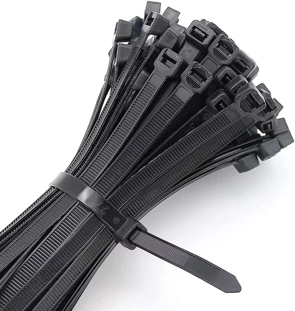 Zip Ties, 8 Inch Cable Ties Black with 120 LB Tensile Strength, Nylon UV Resist