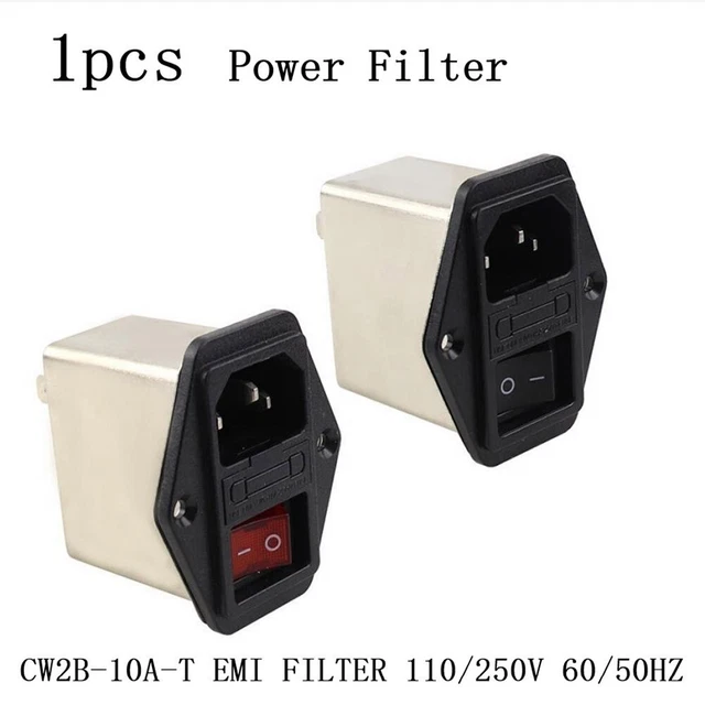 Filtro alimentazione 1 pz tensione 250 VAC 50/60 Hz frequenza per industria/ufficio/medico