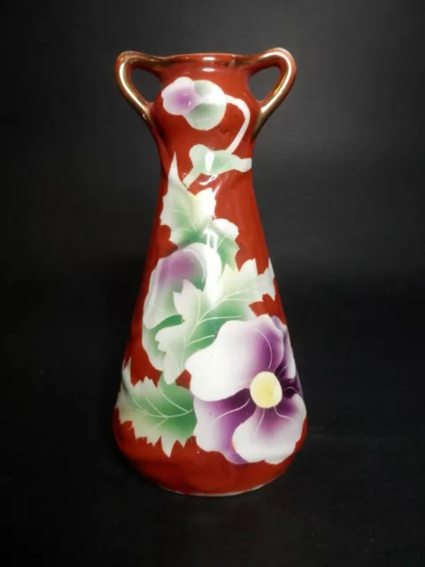 Rare Antique Royal Nippon Porcelain Floral Vase     Lc