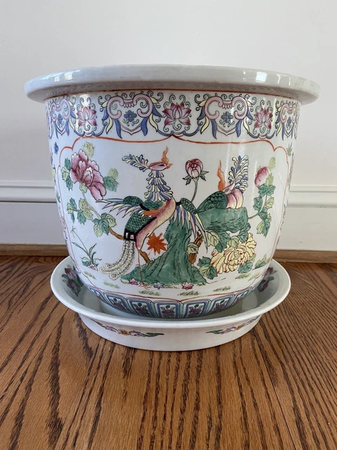 ASIAN FISH BOWL Planter Chinese Oriental Asian Pottery $125.00 - PicClick