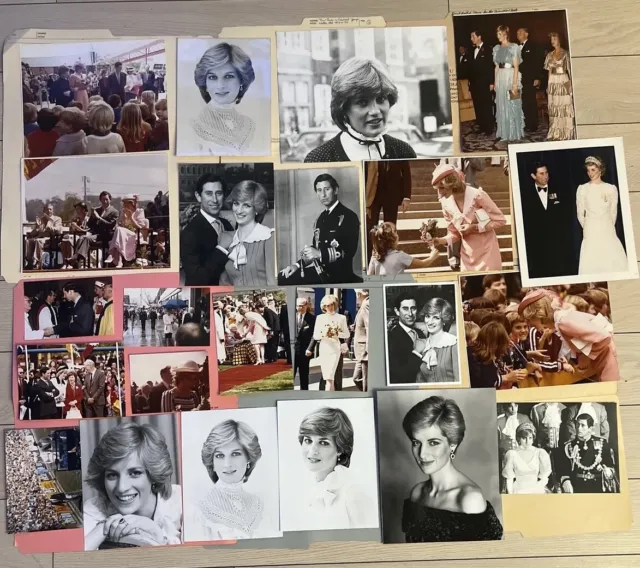 Lot Of 23 Rare Press Photos Of Diana Princess of Wales & Prince Charles