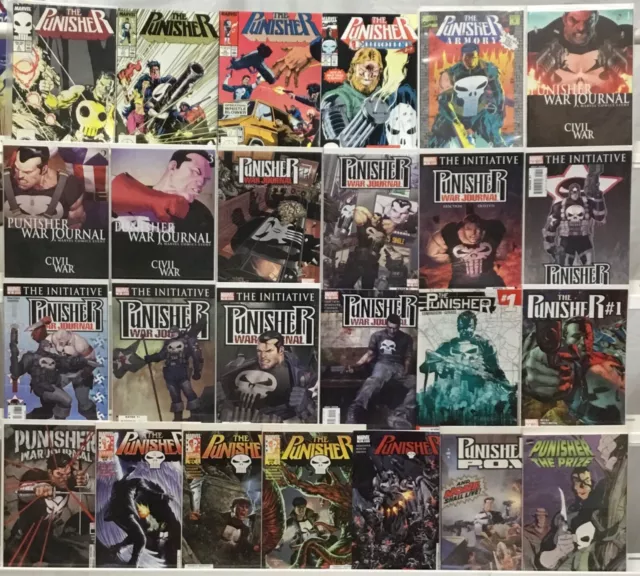 Marvel Comics Punisher Comic Book Lot of 25 - War Journal, Armory, Eurohit