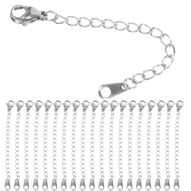 60 piezas Collar Extensor Cadenas Pulsera Extensores Elegantes Cadenas de Extensión