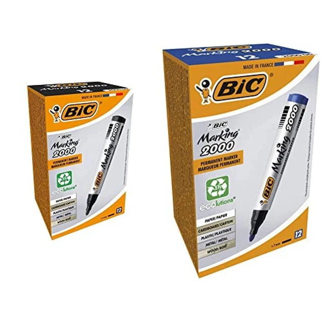 BIC Marking 2000, Pennarelli Indelebili, Colore Nero & Marking 2000, Pennarello