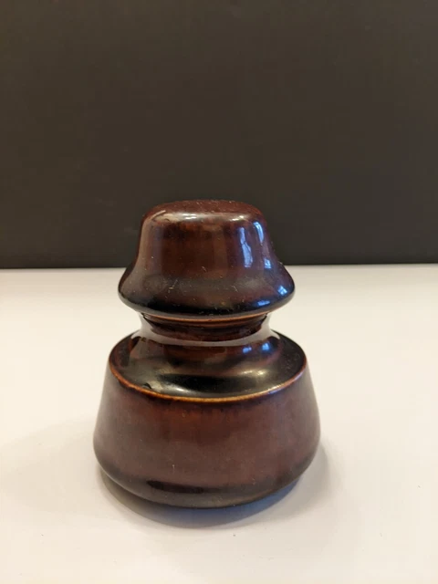 Vintage Power Line Ceramic Insulator Porcelain Brown