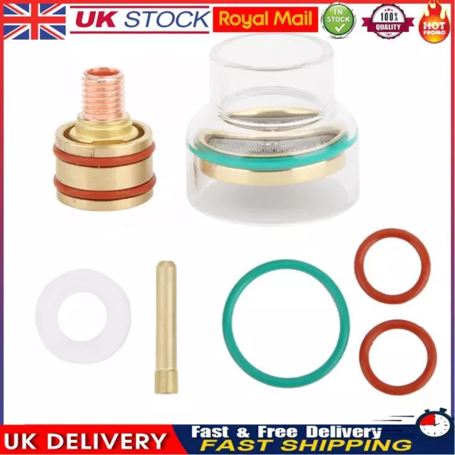 TIG Argon Welding Torch Kit Glass Cup Collet Gas Lens 1.6mm Welding Nozzles