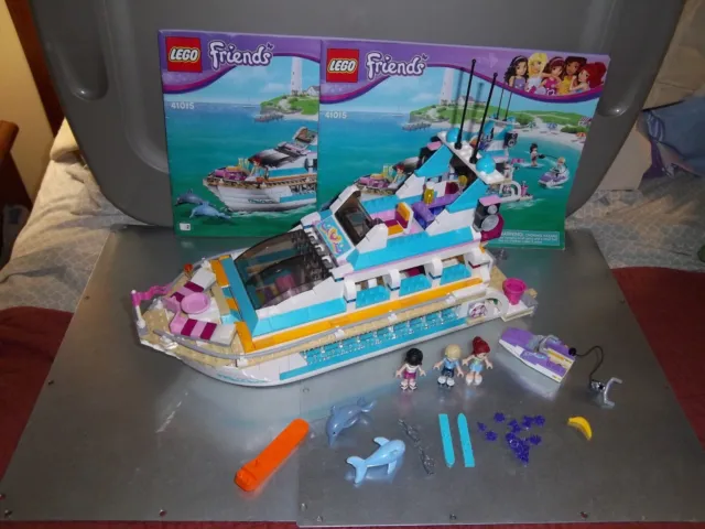 Lego 41015 Friends Dolphin Cruiser with boat, figures, jetski, manuals, etc.