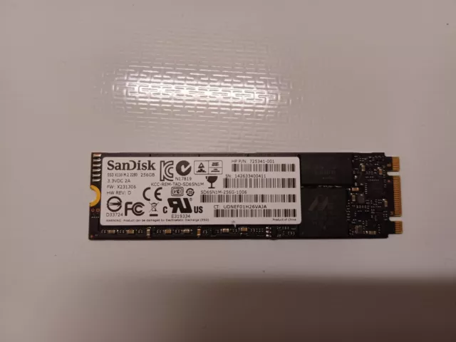 SanDisk SDSN-256G-1006 256GB SATA III 6 GB/s SSD X110 M.2 2280 (725341-001)