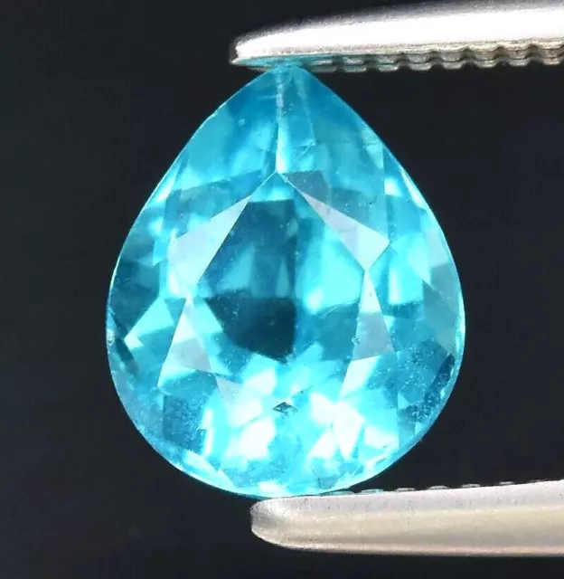 ★★   RARE !! APATITE BLEUE DE MADAGASCAR : 6.6 mm x 5.4 mm ★★ p411.182T