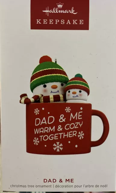 Hallmark “DAD & ME” Warm and Cozy Together Keepsake Ornament Marshmallows In Cup