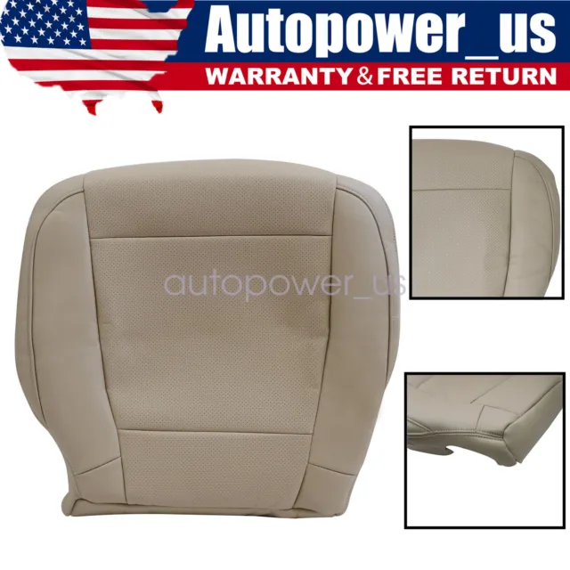 For 2015-17 Ford F150 Driver Side Bottom Perforated Leather Seat Cover Camel Tan