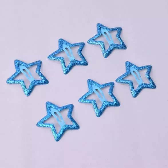 20pcs / Lot Mini Étoile Pince Cheveux Enfants Paillette Métal Clips Barrettes 3