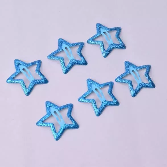 20pcs / Lote Mini Estrella Pasador Niños Purpurina Metal Clips para Pelo Broches 3