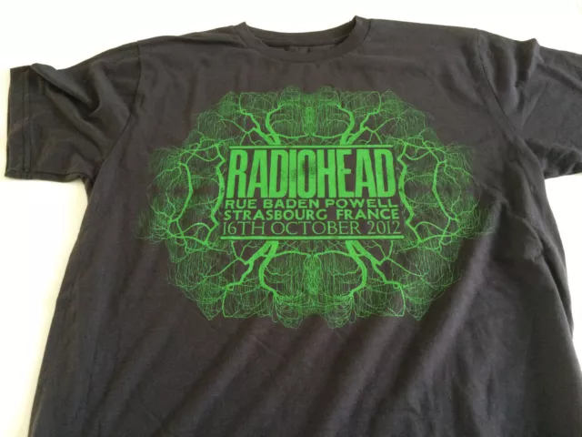 RADIOHEAD Strasbourg, France 16th October 2012 Tour T SHIRT mens large new