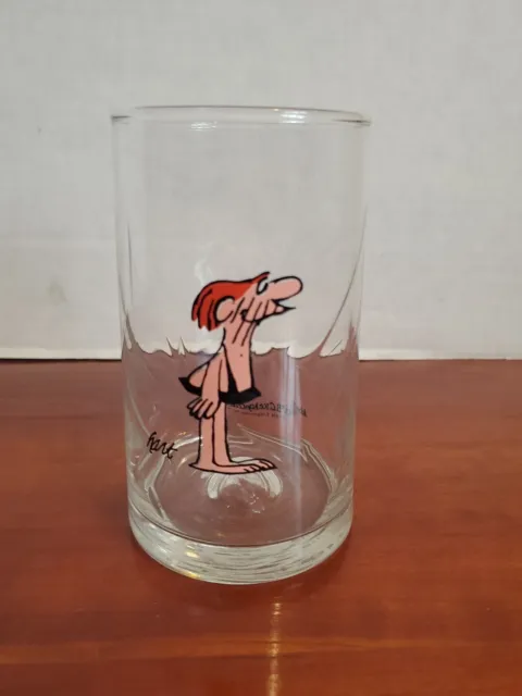 Vintage 1981 BC ICE AGE B.C. Collector Series Drinking Glass Caveman Stone Arbys