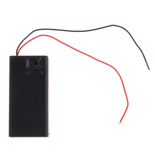 9v Battery Holder Case with ON/OFF Toggle Switch 9 Volt Box Pack Cover .zy